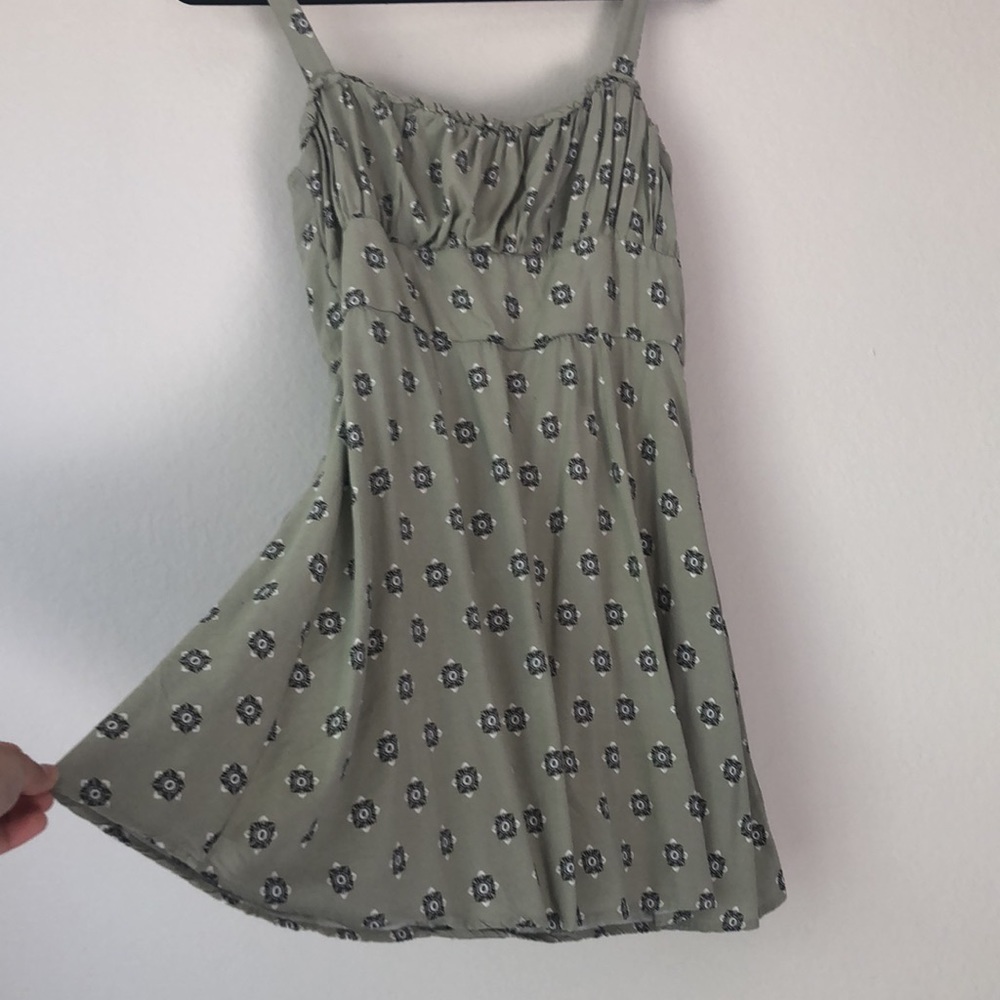 Spring Dress -Light olive green, adjustable straps